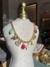 Yaz Esintisi Çoklu Charm Detaylı Gold Kolye